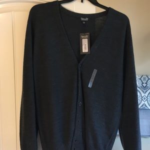 Black cardigan sweater